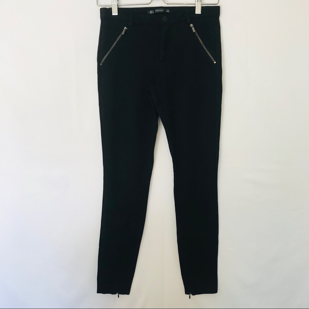 Zara black zip ankle jeggings